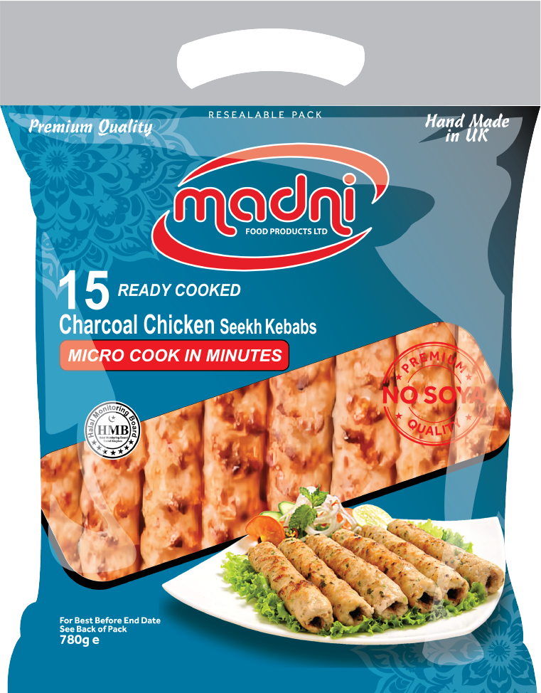 Charcoal Chicken Seekh Kebabs ( Family Pack )